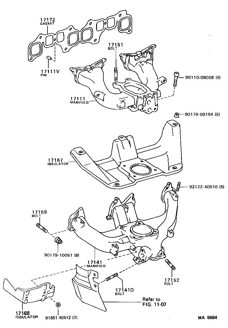 17101-64081 MANIFOLD, INTAKE product image