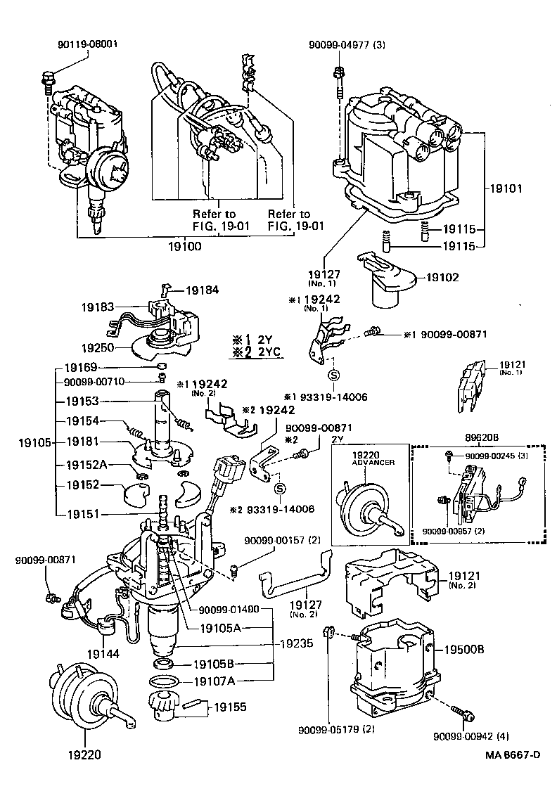 19106-13010 CAM SUB-ASSY, DISTRIBUTOR product image