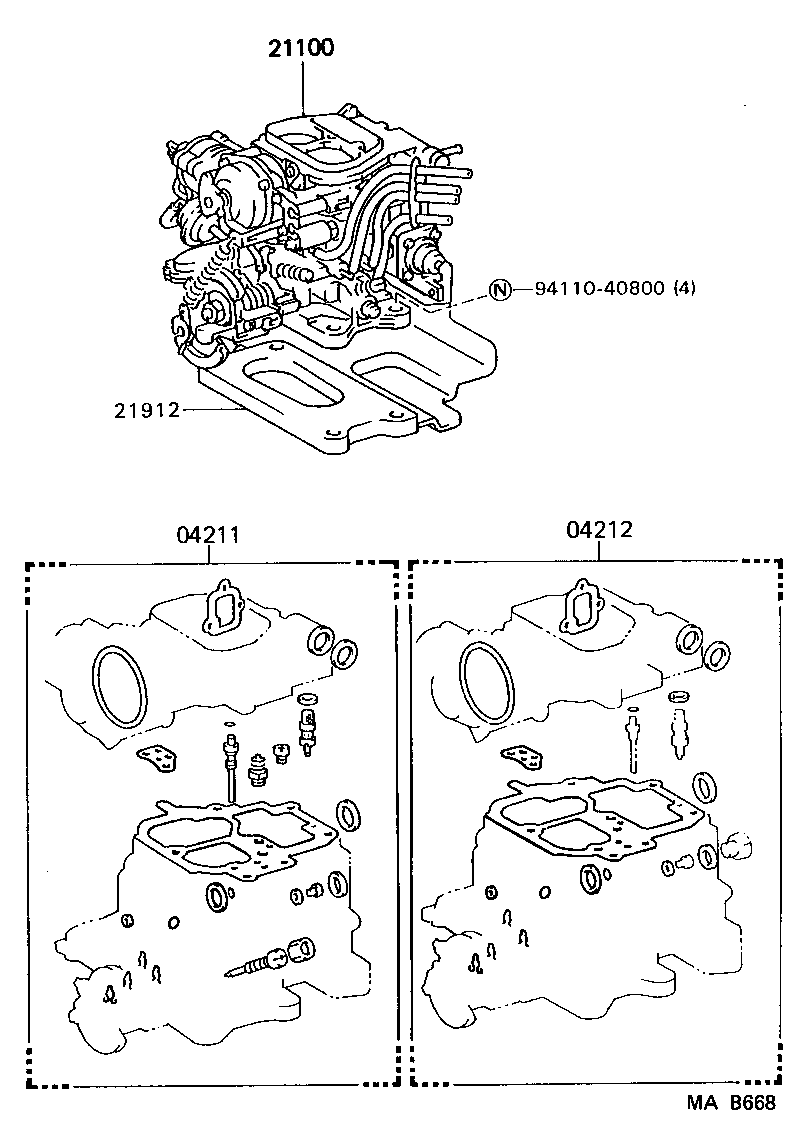 04211-73082 CARBURETOR KIT product image