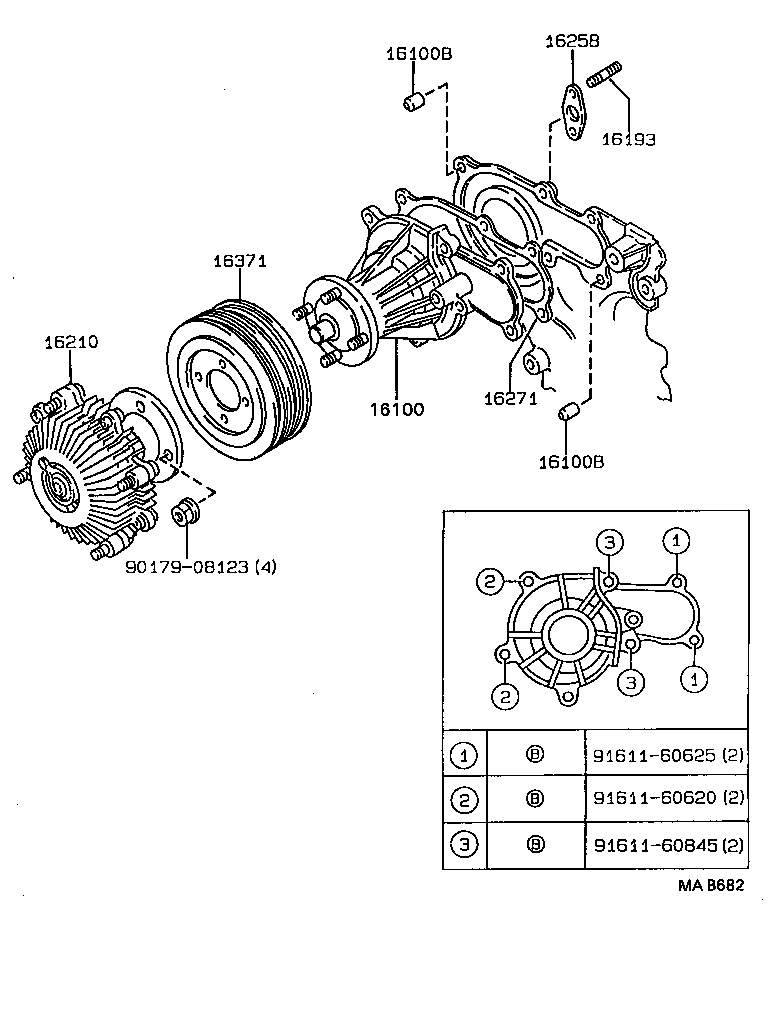 16124-71011 GASKET, WATER PUMP COVER product image
