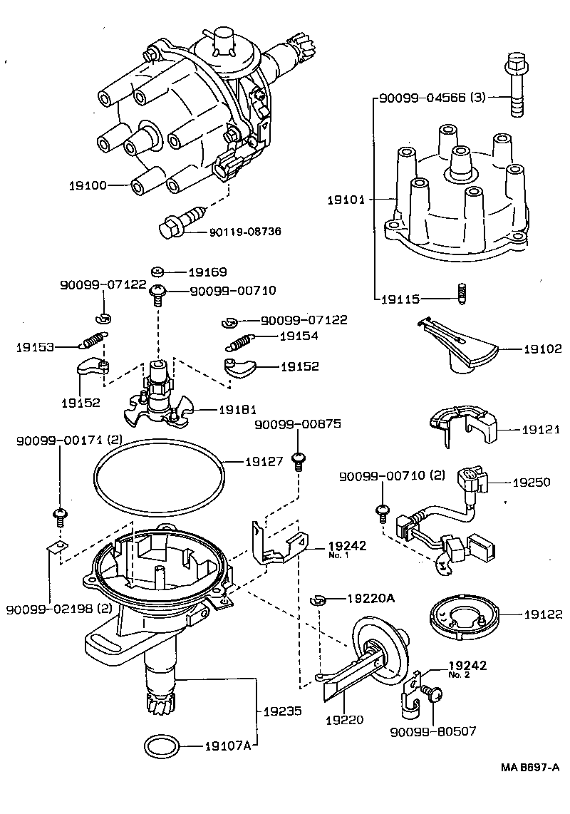 19242-71061 CLAMP, CORD product image
