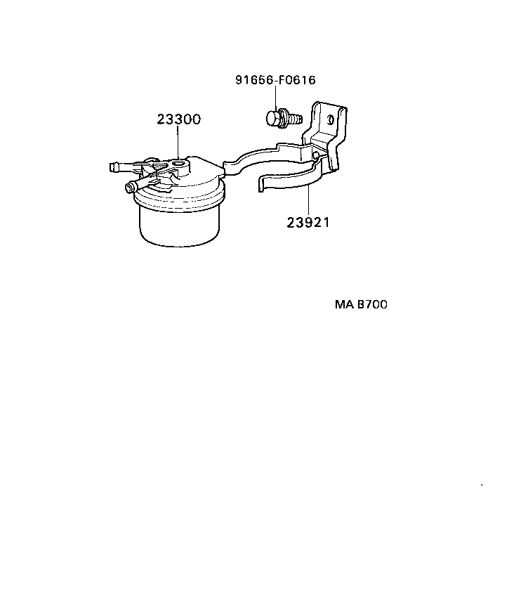 23301-54390 CAP ASSY, FUEL FILTER product image
