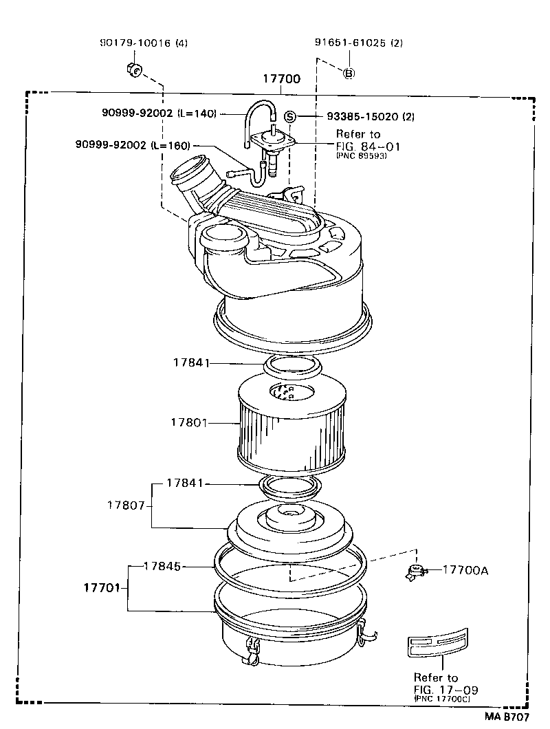 17805-58080 PIPE SUB-ASSY, AIR CLEANER, NO.1 product image
