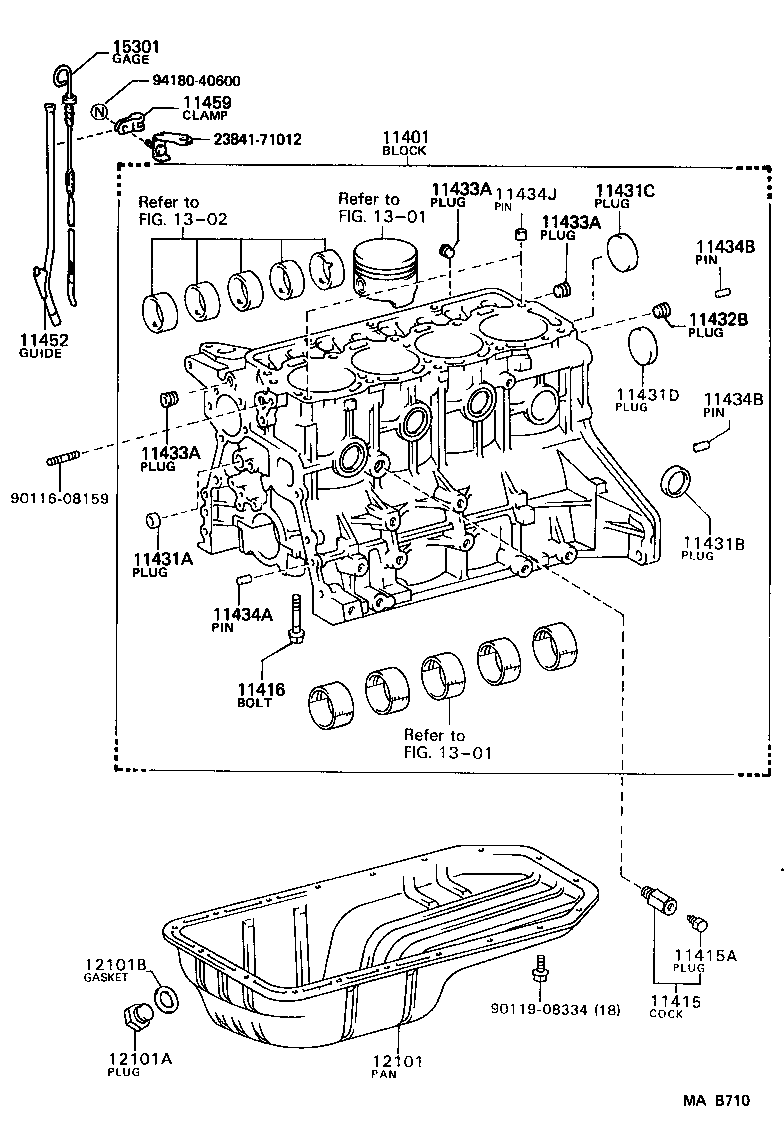 11401-79206 BLOCK SUB-ASSY, CYLINDER product image