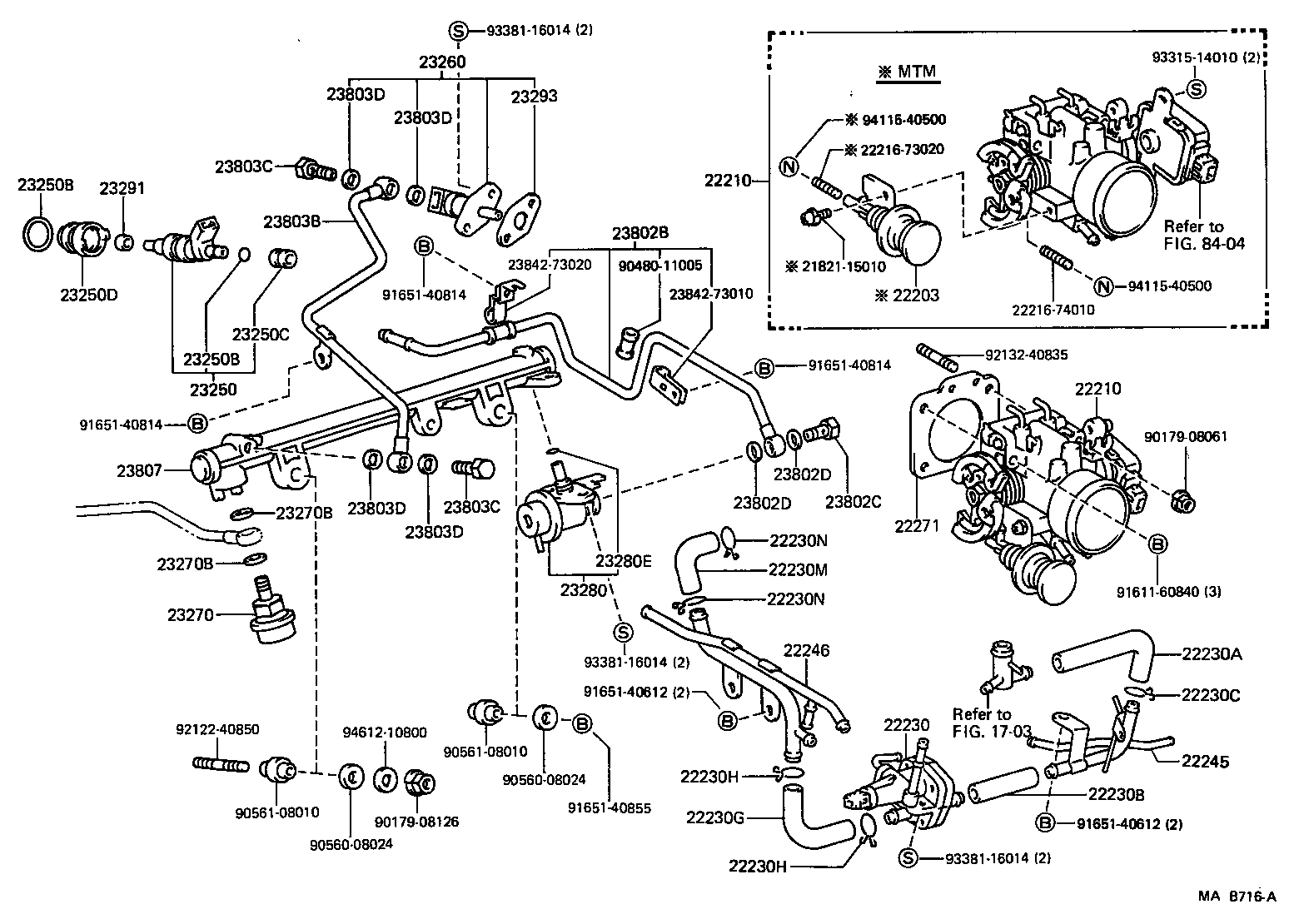 Toyota 23217-73032 FILTER, FUEL PUMP