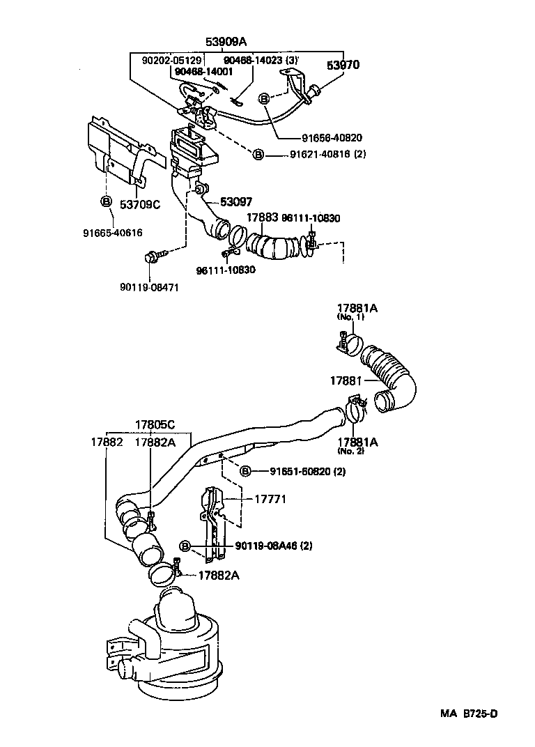 17771-54030 BRACKET, AIR CLEANER INLET DUCT product image