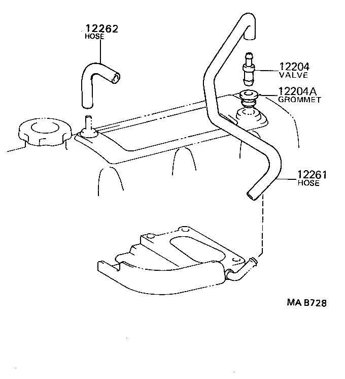 12262-72020 HOSE, VENTILATION, NO.2 product image