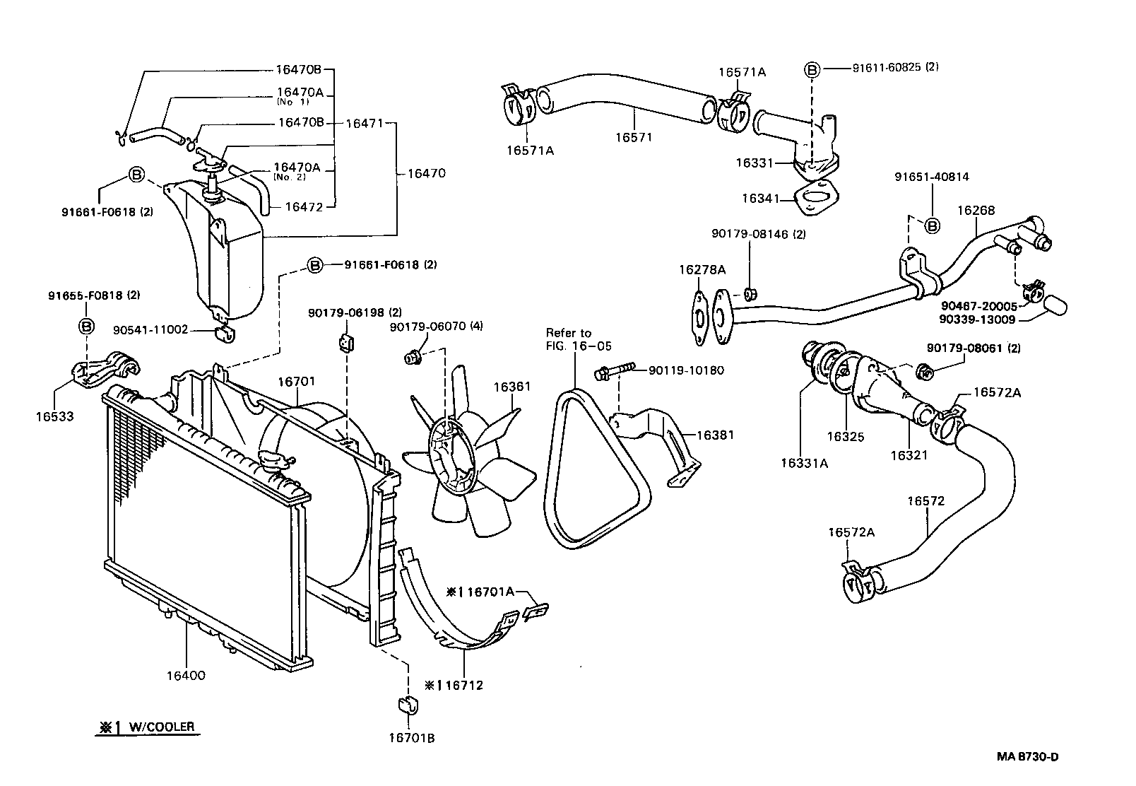 16572-54310 HOSE, RADIATOR, OUTLET product image