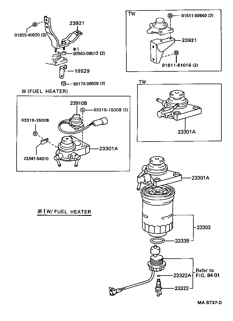 23301-54500 CAP ASSY, FUEL FILTER product image