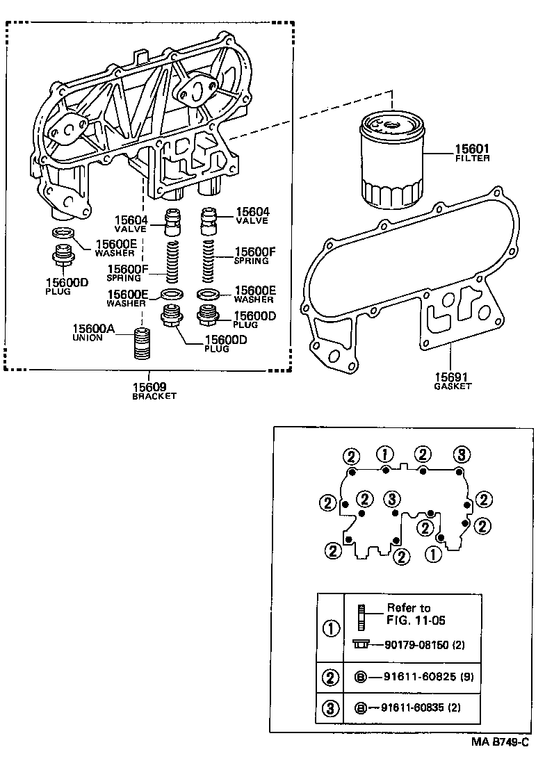 15670-46010 BRACKET, OIL FILTER product image