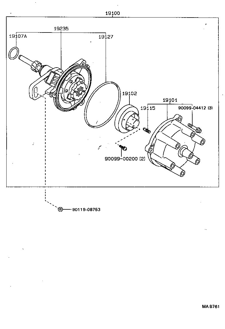19242-71061 CLAMP, CORD product image