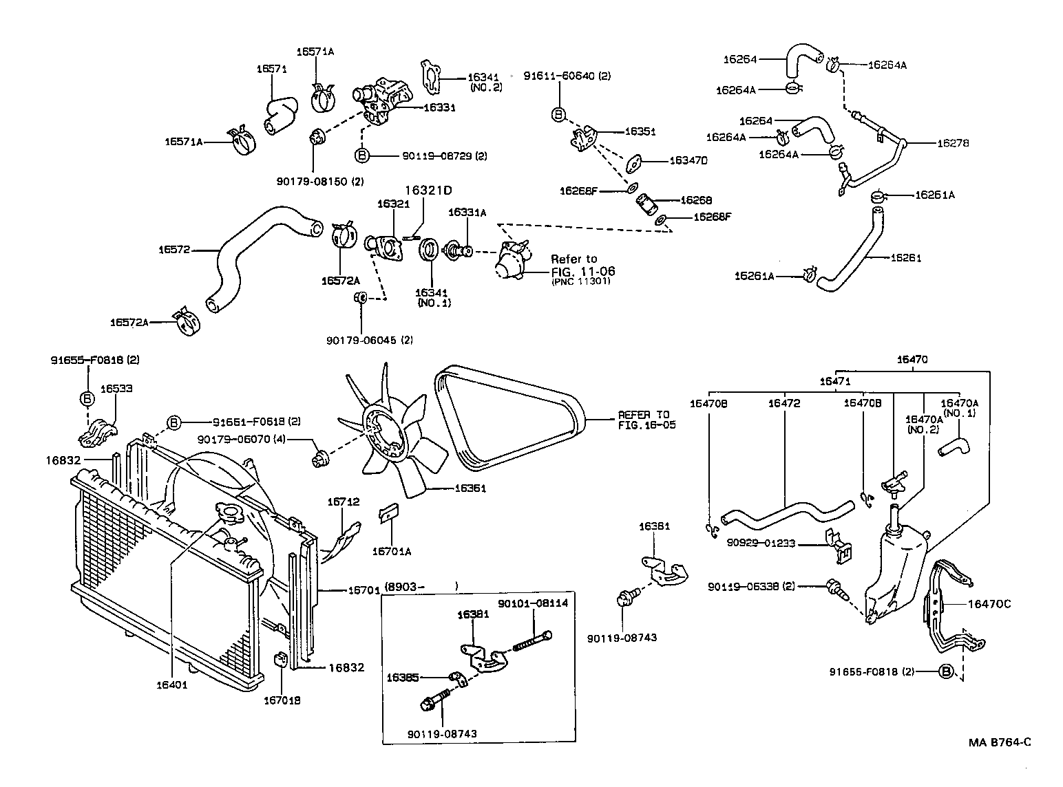 16571-70240 HOSE, RADIATOR, INLET product image