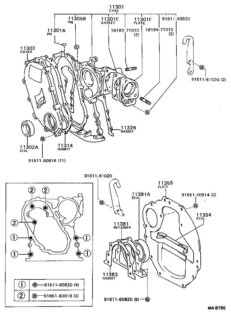 11328-71012 GASKET, TIMING GEAR OR CHAIN COVER product image