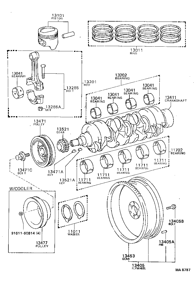 13204-71011 BEARING SET, CONNECTING ROD product image