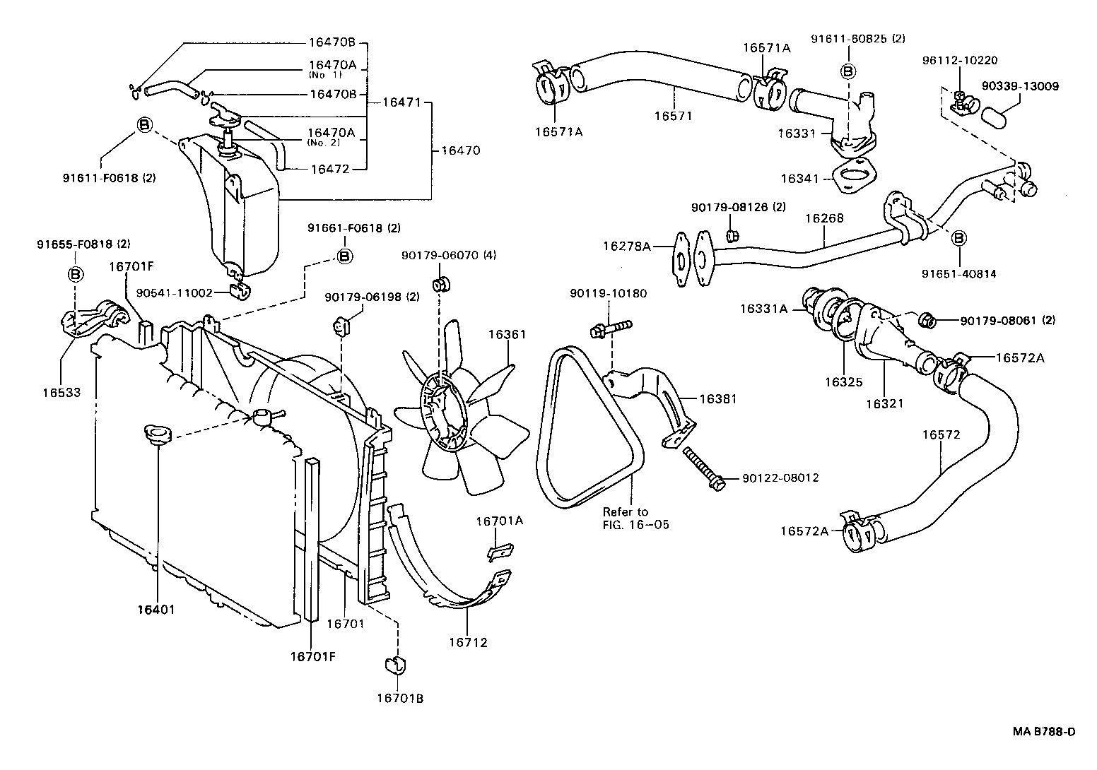 16571-70240 HOSE, RADIATOR, INLET product image