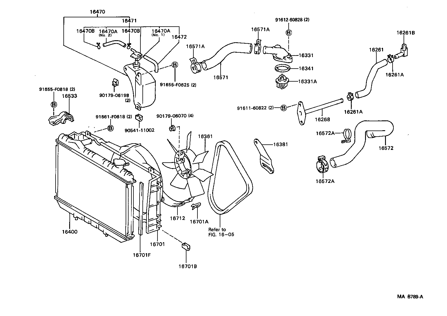 16571-70240 HOSE, RADIATOR, INLET product image