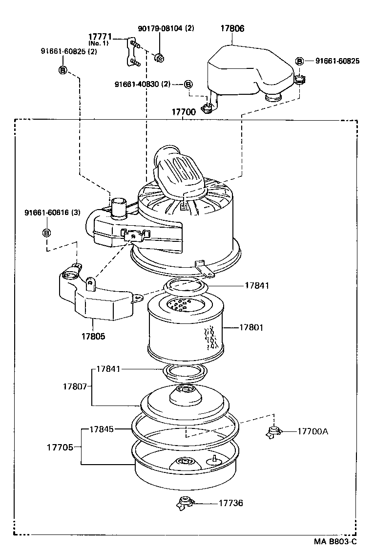 17700-54530 CLEANER ASSY, AIR product image