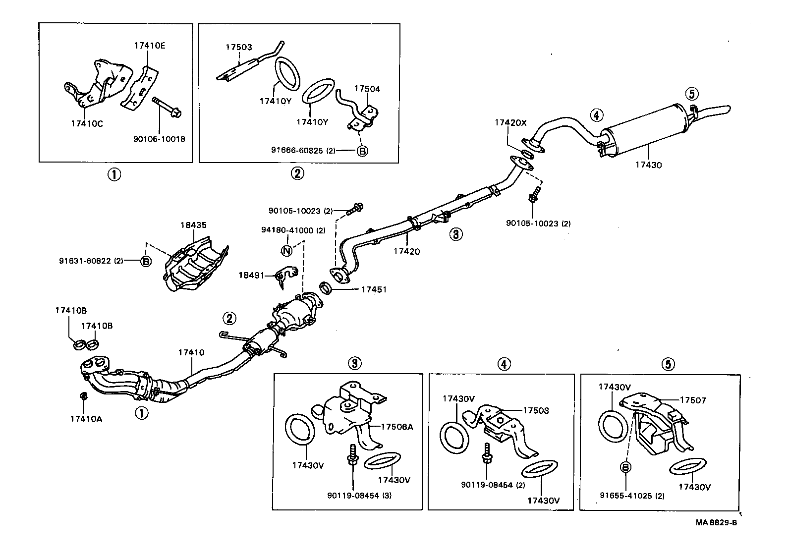 17430-5B171 PIPE ASSY, EXHAUST, TAIL product image