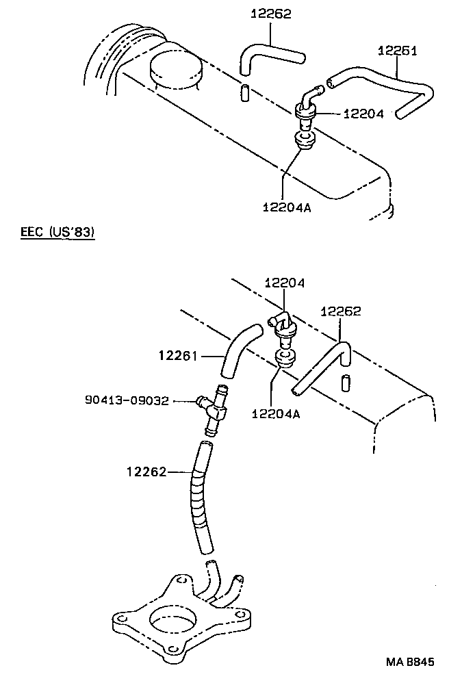 90447-15019 HOSE, VENTILATION, NO.2 product image