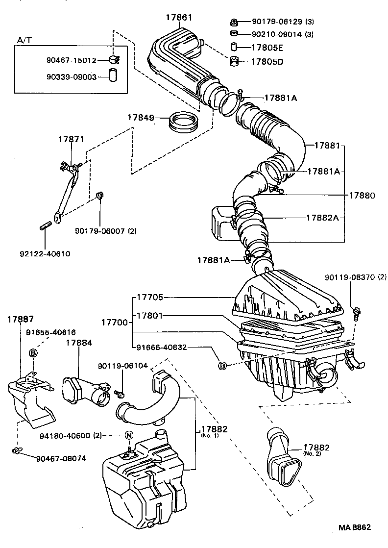 22250-74190 METER ASSY, INTAKE AIR FLOW product image