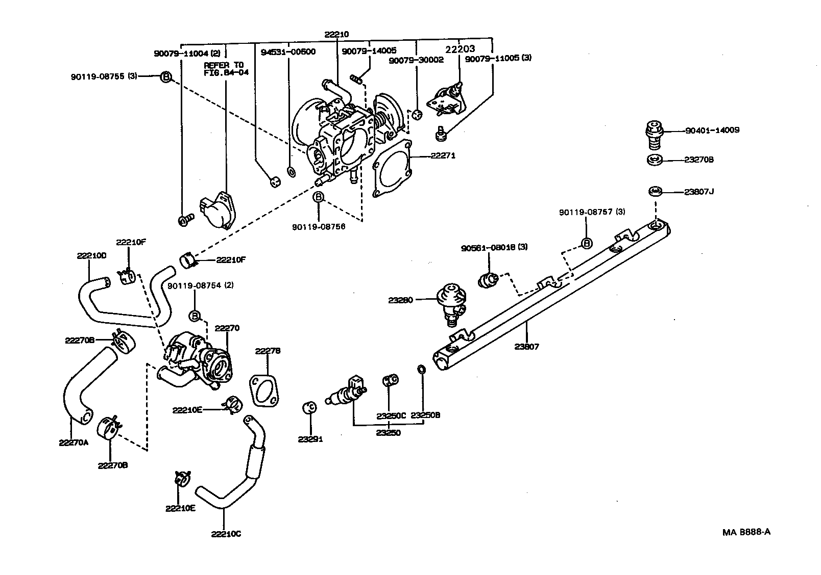Toyota 17347-42040 HOSE, AIR, NO.1(FOR IDLE SPEED CONTROL VALVE)