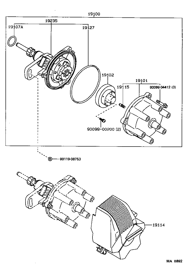 19114-42020 COVER, WATER PROOF(FOR DISTRIBUTOR) product image