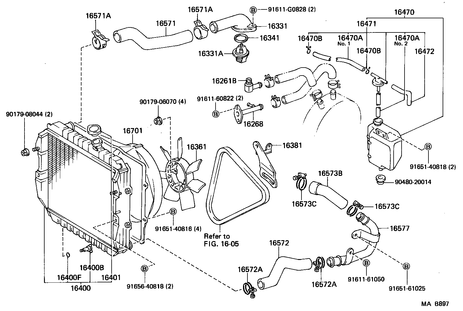 16381-58020 BAR, FAN BELT ADJUSTING product image