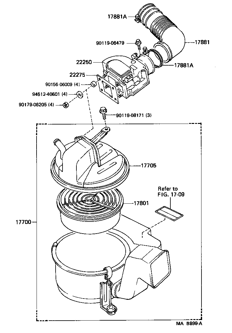 17349-58010 HOSE, AIR CLEANER, NO.1 product image