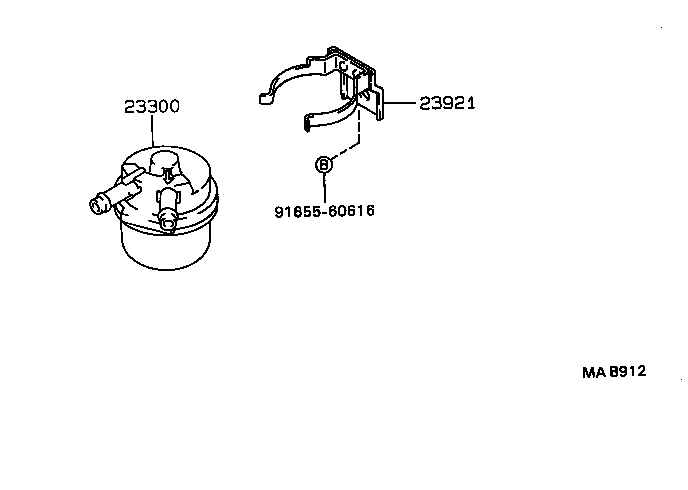 23264-11010 SUPPORT, FUEL FILTER product image