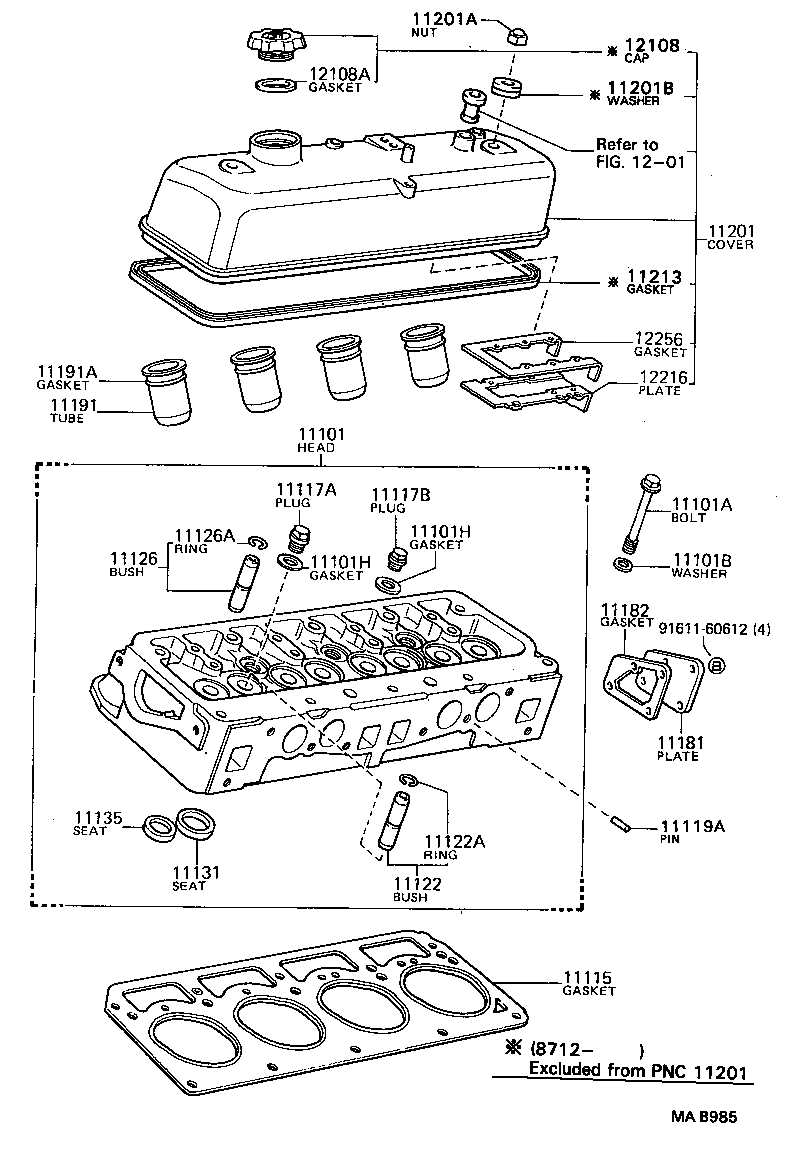 11101-29147 HEAD SUB-ASSY, CYLINDER product image