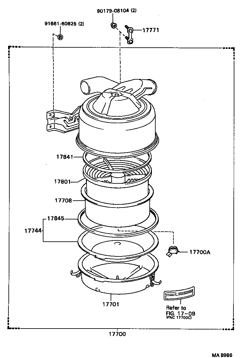 17700-73230 CLEANER ASSY, AIR product image