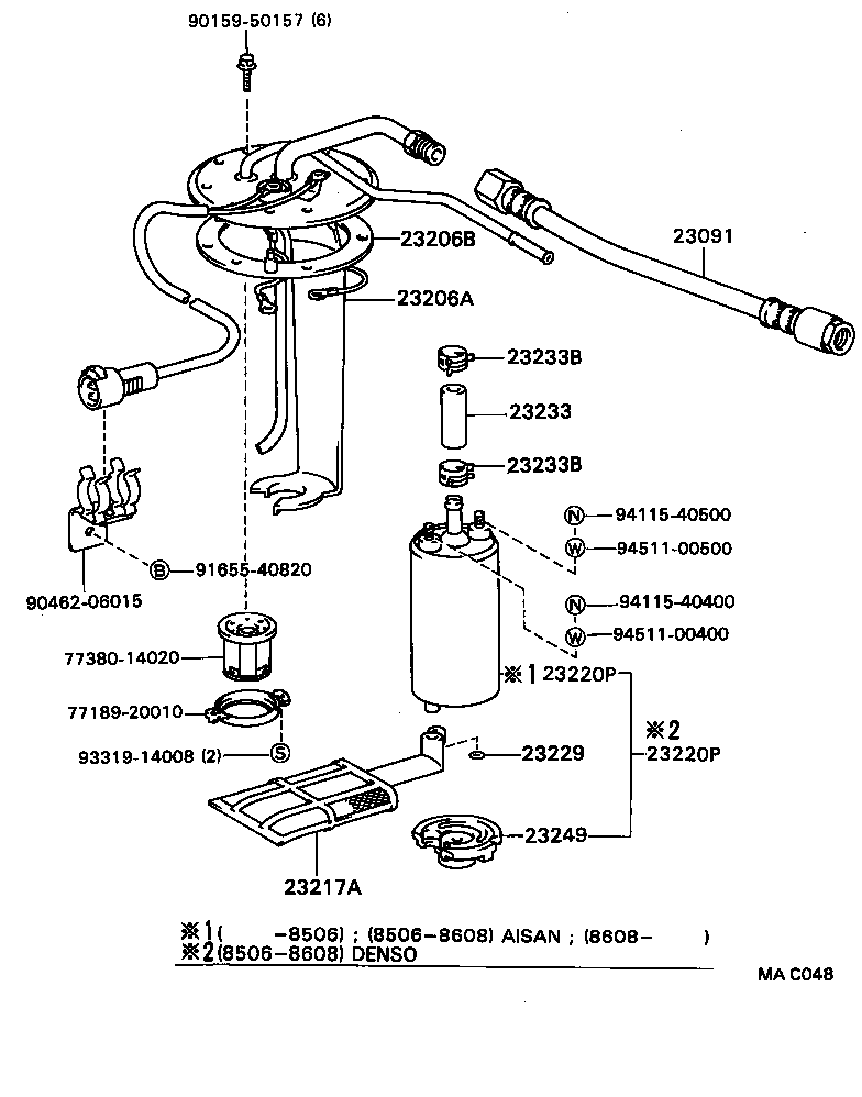 23209-63010 INJECTOR ASSY, FUEL product image