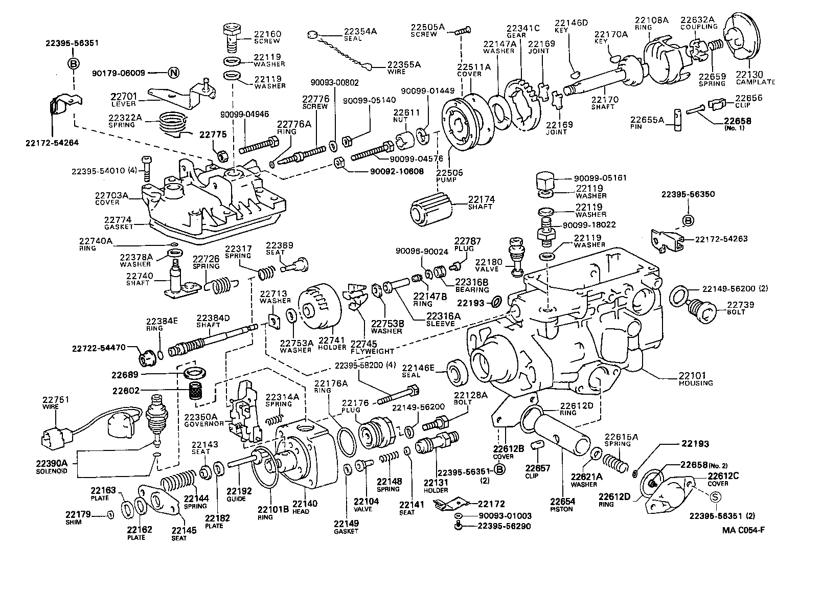22140-56530 HEAD SUB-ASSY, DISTRIBUTIVE PUMP product image