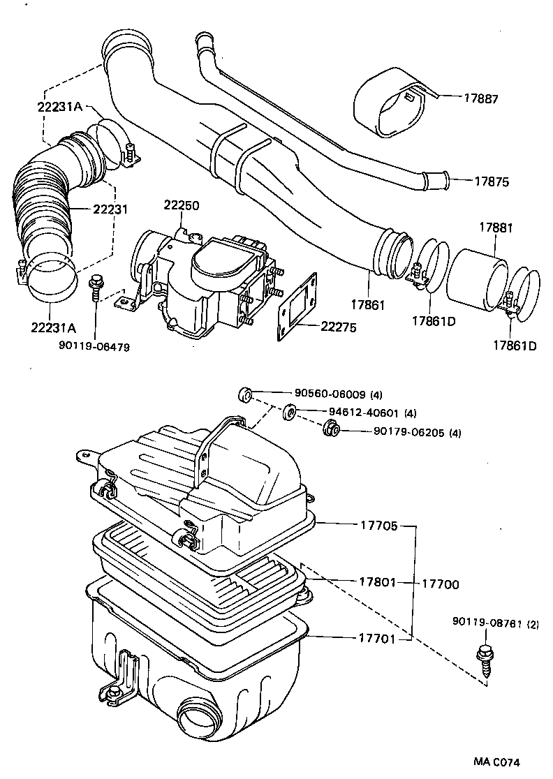 17700-71050 CLEANER ASSY, AIR product image