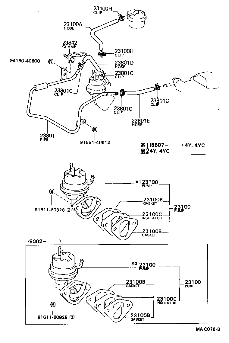 90445-12141 HOSE, FUEL PIPE, NO.2 product image