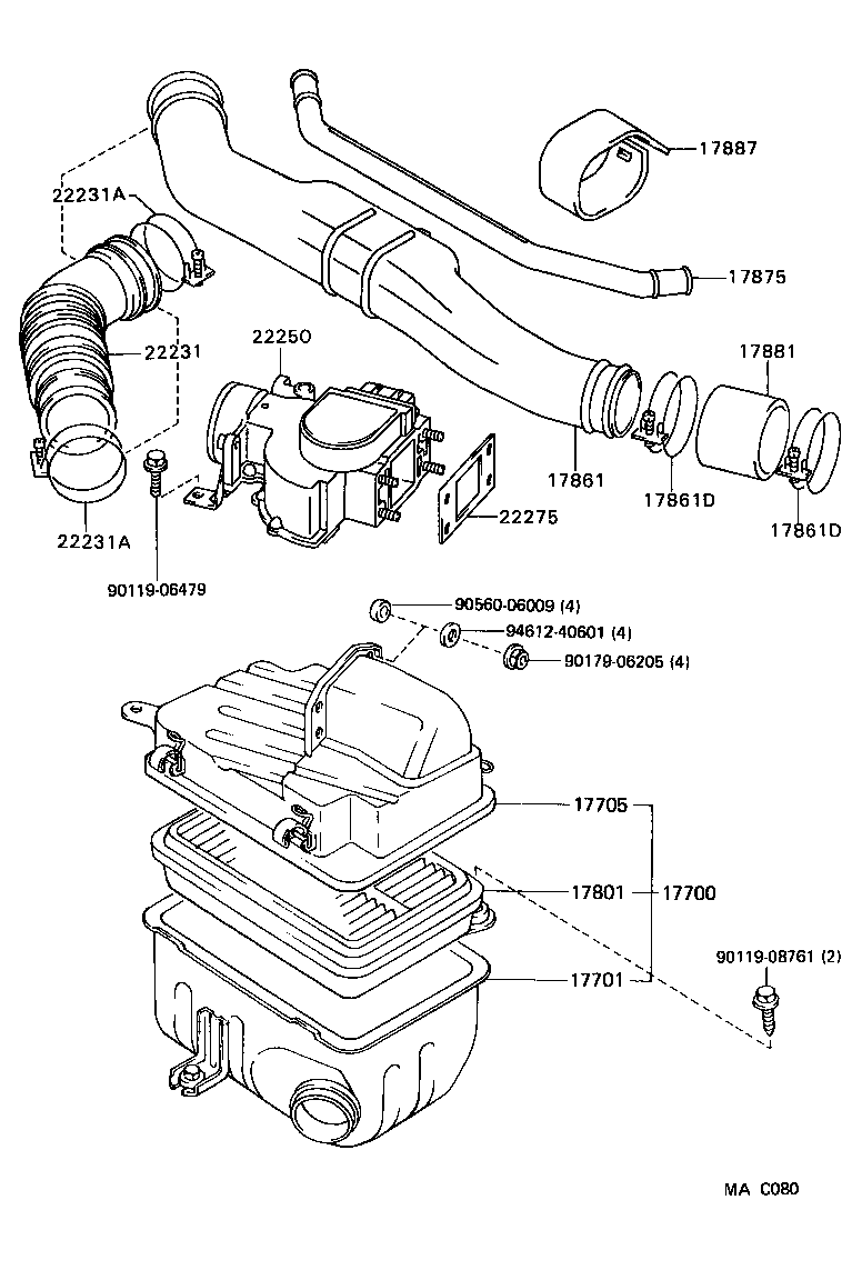17700-35220 CLEANER ASSY, AIR product image