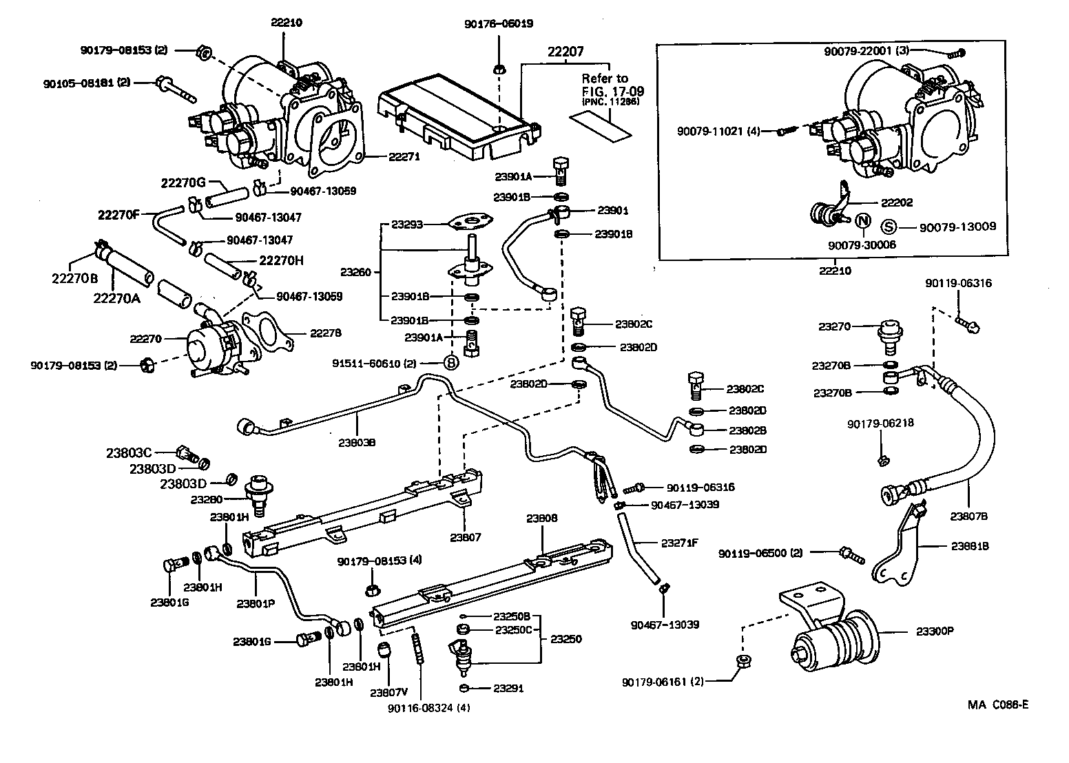 Toyota 17341-50040 HOSE, AIR, NO.1(FOR IDLE SPEED CONTROL VALVE)