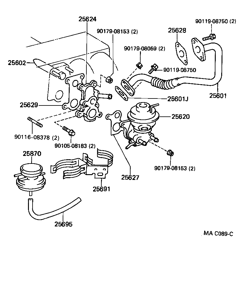 25870-50010 VALVE ASSY, EGR VACUUM MODULATOR product image