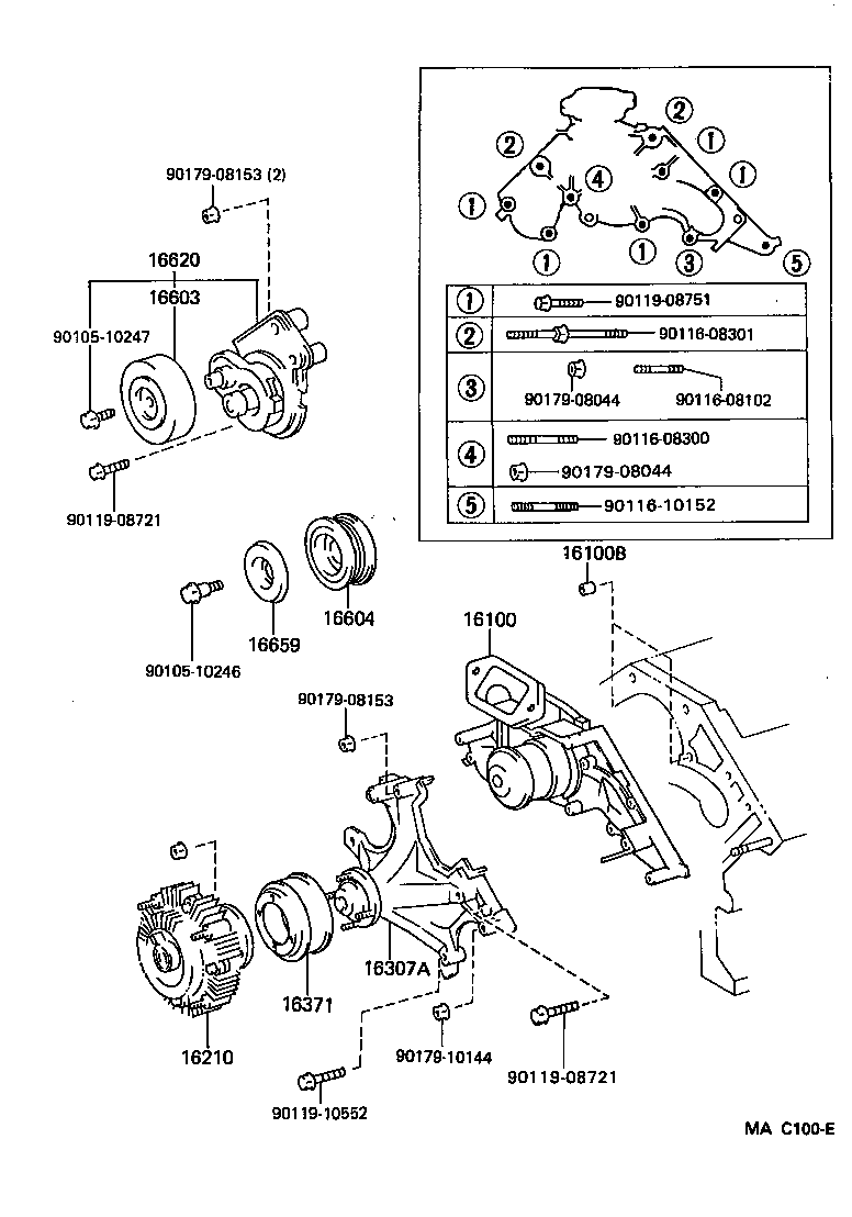 Toyota 16210-50020 COUPLING ASSY, FLUID