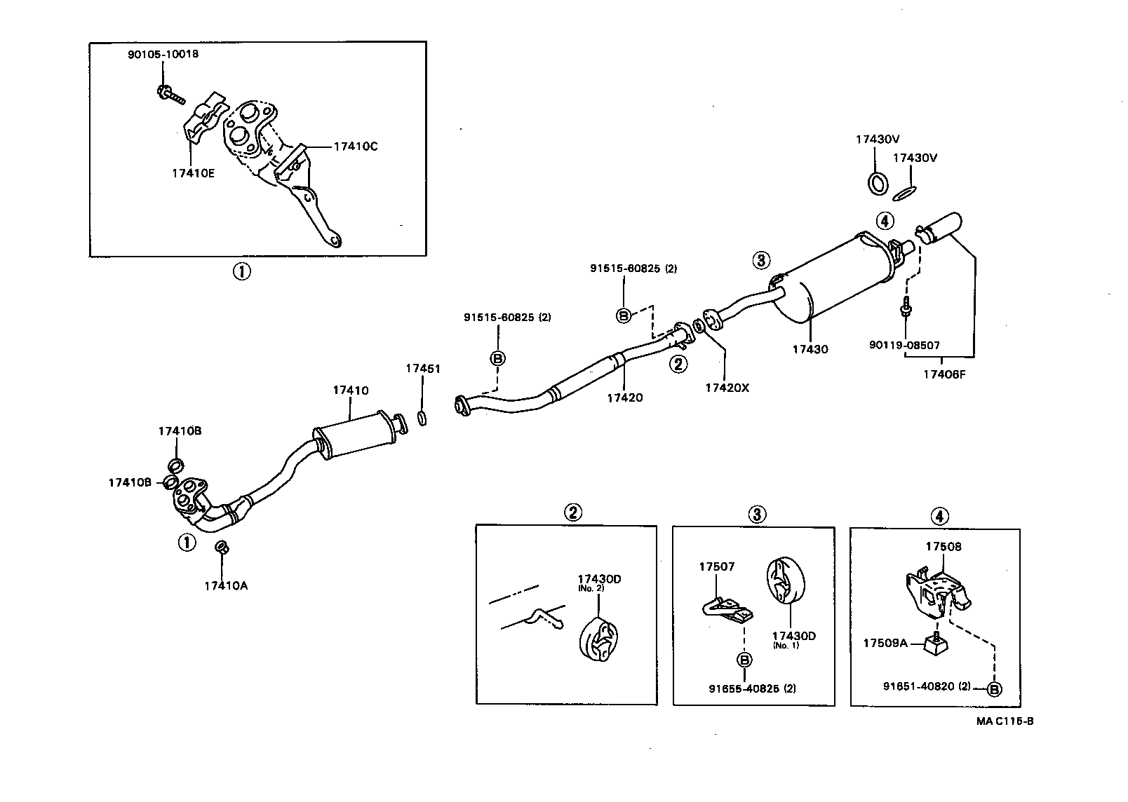 17430-5B030 PIPE ASSY, EXHAUST, TAIL product image