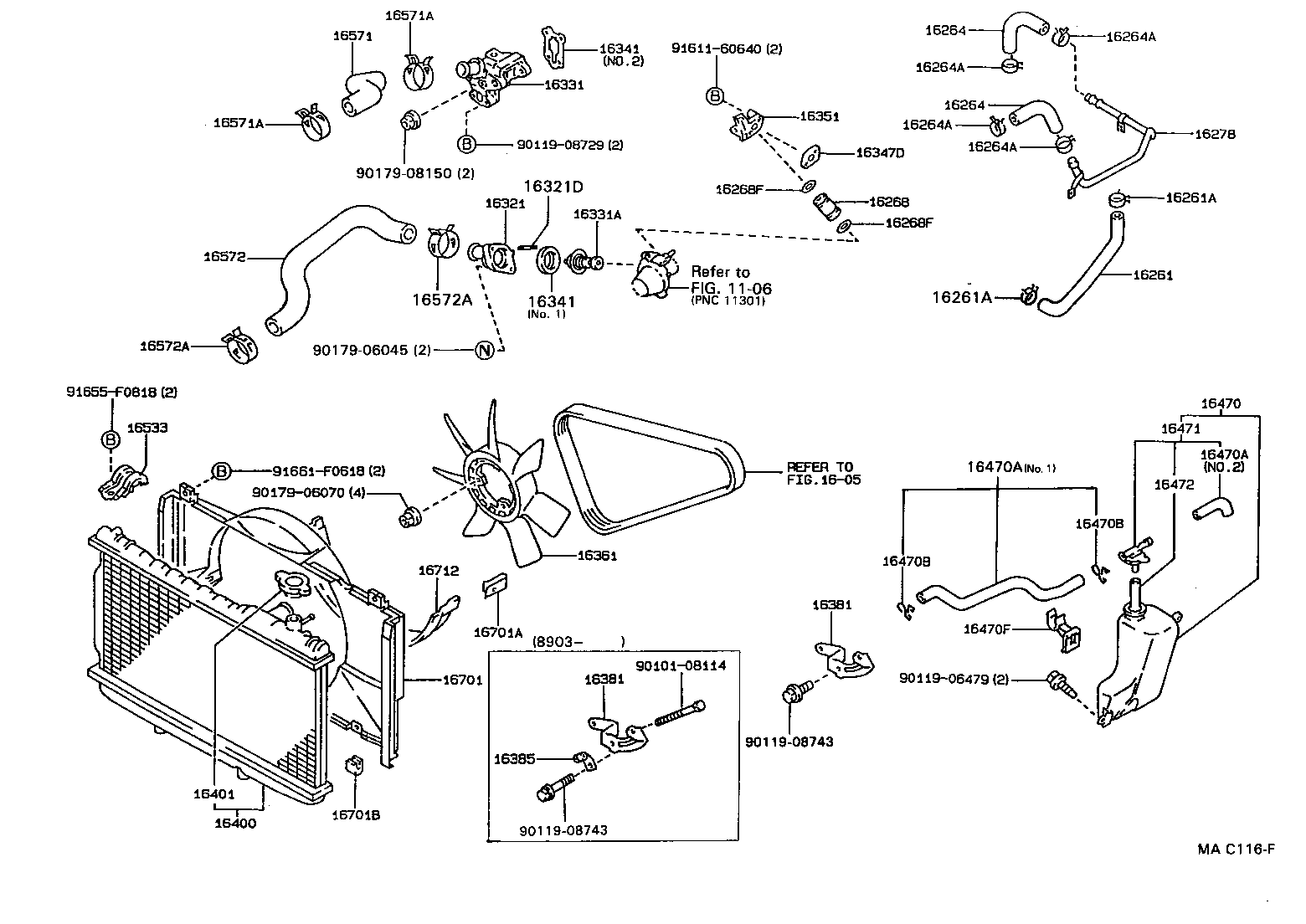16381-70050 BAR, FAN BELT ADJUSTING product image
