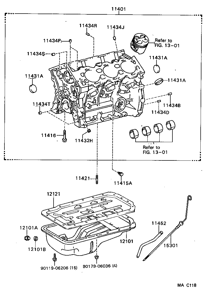 11401-69355 BLOCK SUB-ASSY, CYLINDER product image