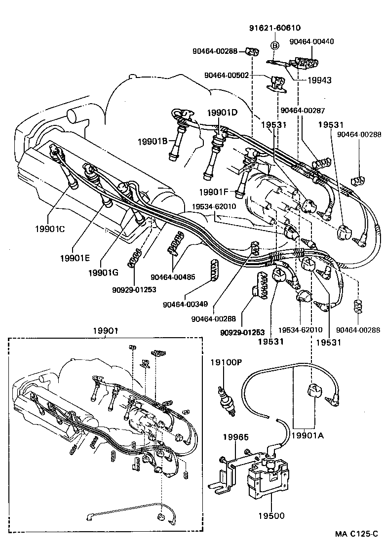 90919-15035 CORD, SPARK PLUG RESISTIVE, NO.3 product image