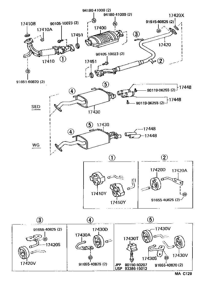 17430-07012 PIPE ASSY, EXHAUST, TAIL product image