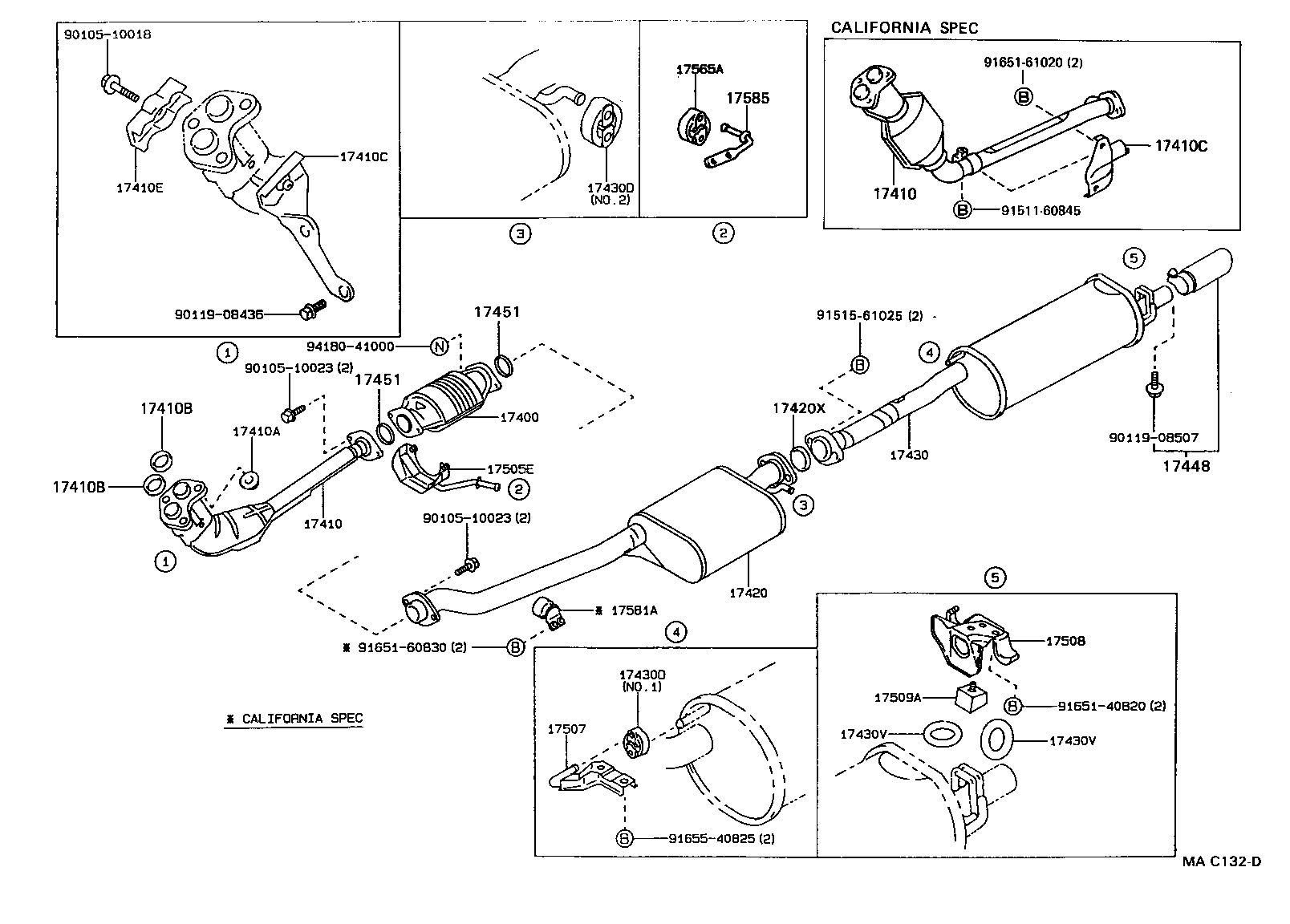 17430-42160 PIPE ASSY, EXHAUST, TAIL product image