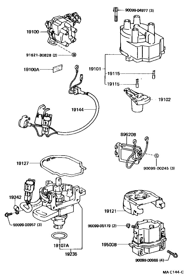 19100-16160 DISTRIBUTOR ASSY product image
