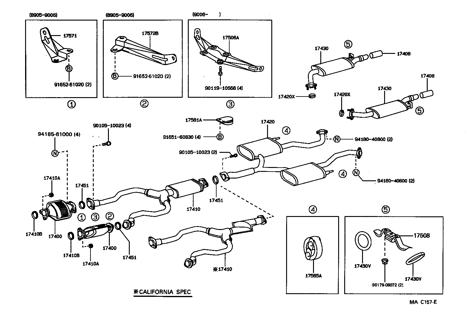 17410-50030 PIPE ASSY, EXHAUST, FRONT product image