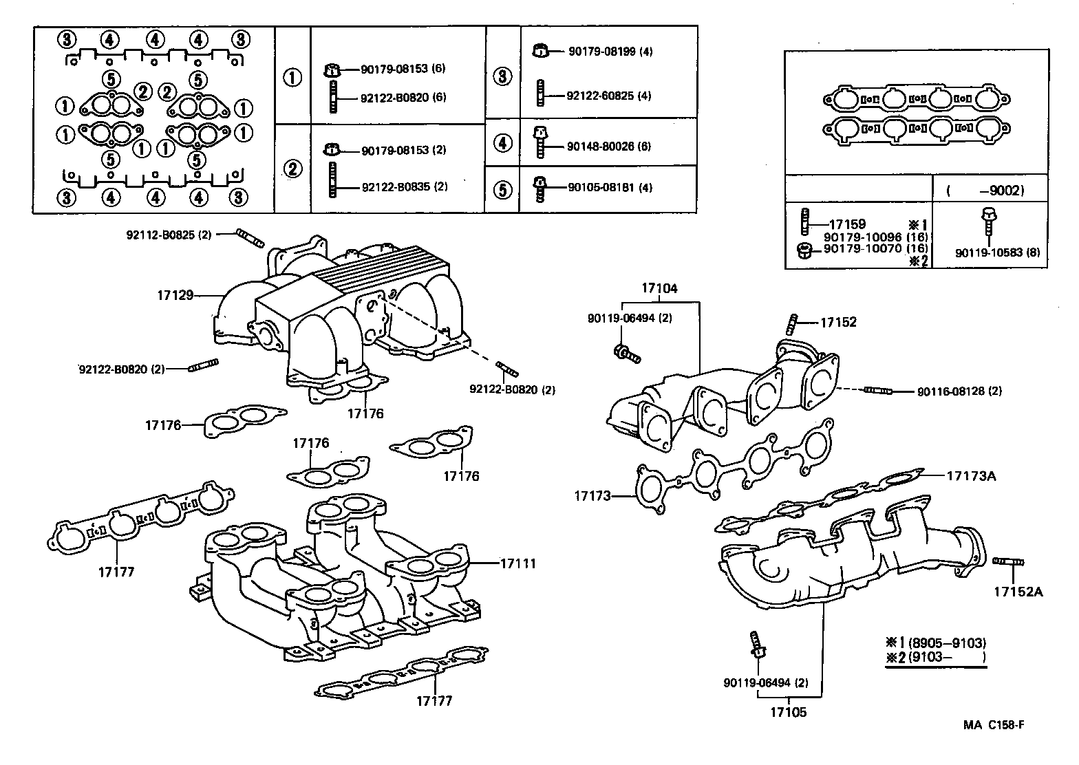 17141-50020 MANIFOLD SUB-ASSY, EXHAUST, RH product image