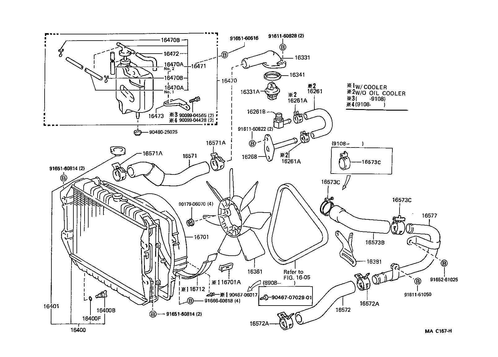 Toyota 16400-08020 RADIATOR ASSY