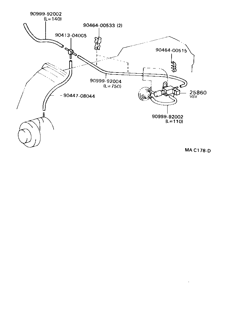 25860-65010 VALVE ASSY, VACUUM SWITCHING, NO.1 product image